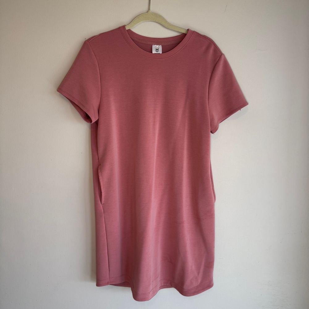 Pink Casual T-Shirt Dress
